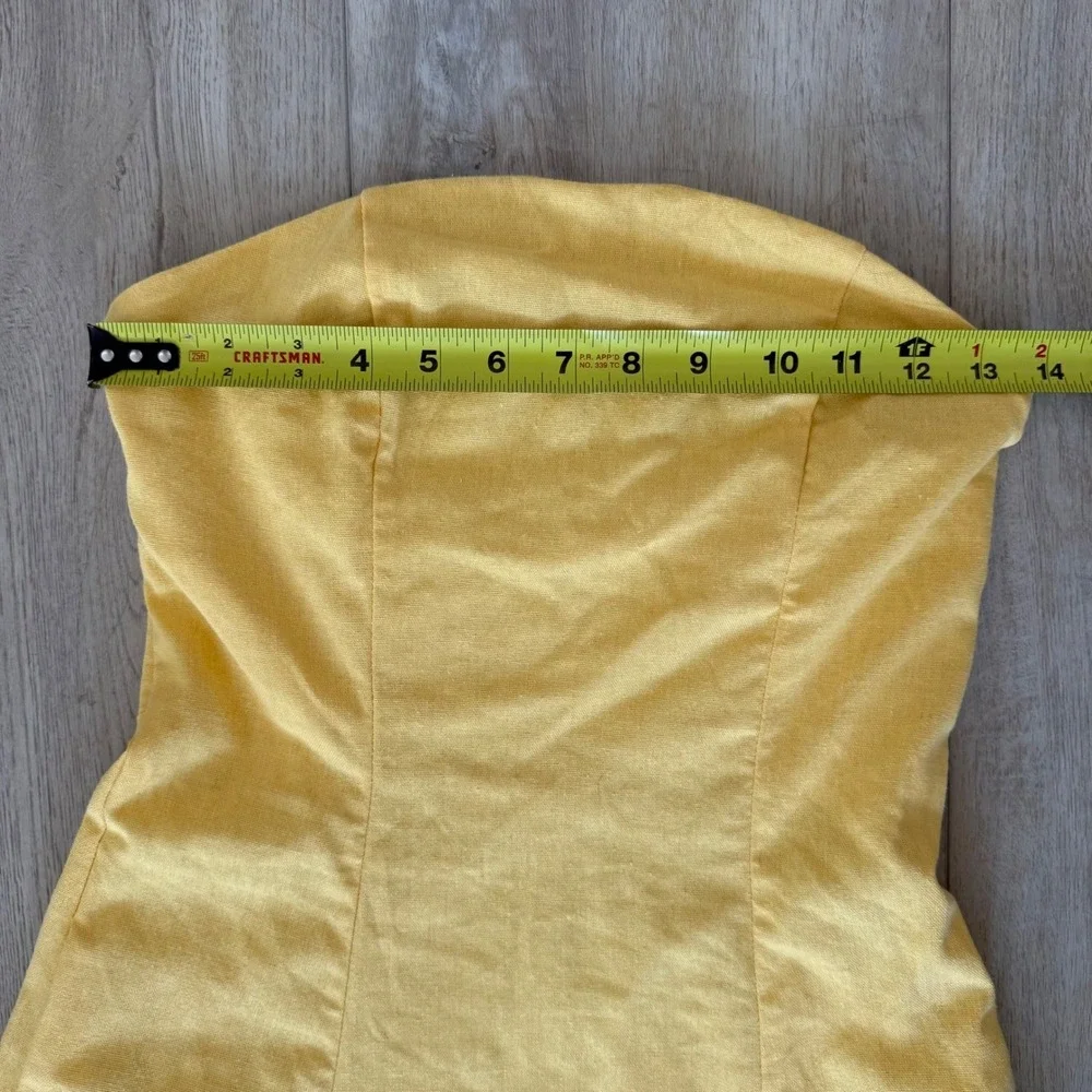 Strapless Yellow Maxi Dress